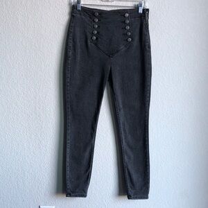 We The Free Pull On Skinny Jeans Washed Black 28 High Rise Waist